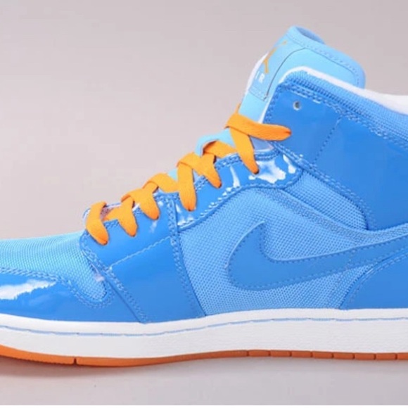 NIKE JORDAN 1 RETRO PHAT YEAR OF THE DRAGON MID ITALY BLUE VIVID ORANGE MENS 13 - Picture 12 of 14